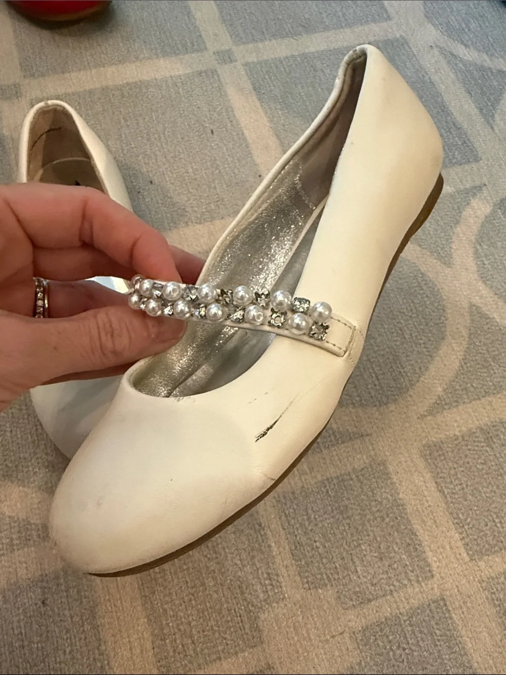 Nina white dress shoes